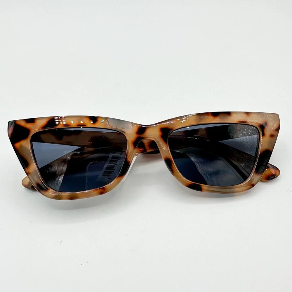 BP Tan Tortoiseshell Cat Eye Sunglasses with Black Lenses
